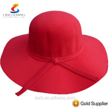 Moda feminina menina Floppy Derby chapéu largo Large Brim Verão Beach Straw Sun Hat